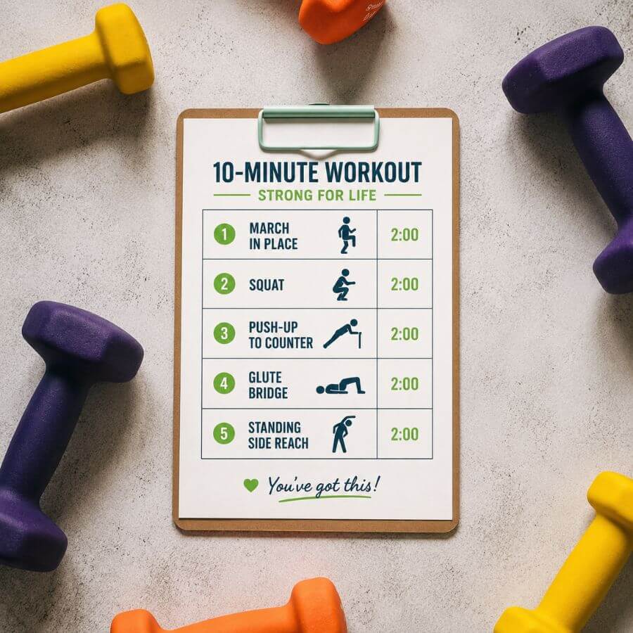 Simple workout setup for staying consistent with exercise at home