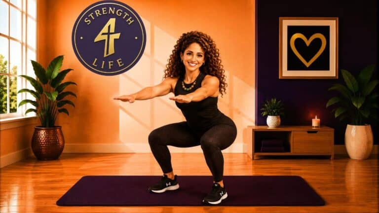 Woman doing a body weight squat