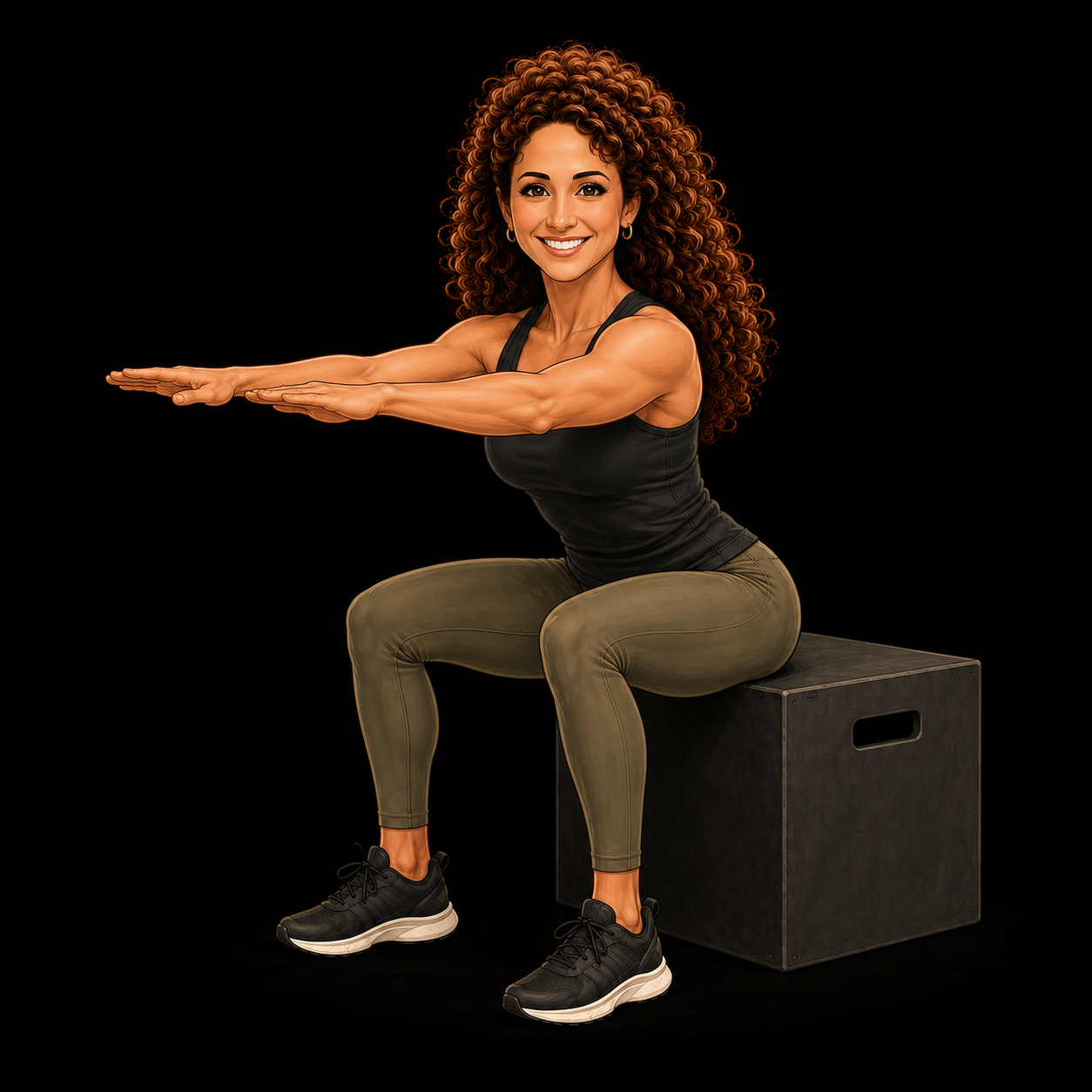 Chair squat exercise for women over 40