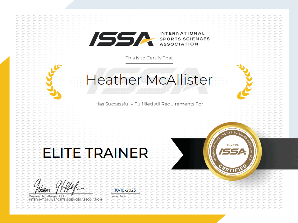 Heather McAllister — ISSA Elite Trainer