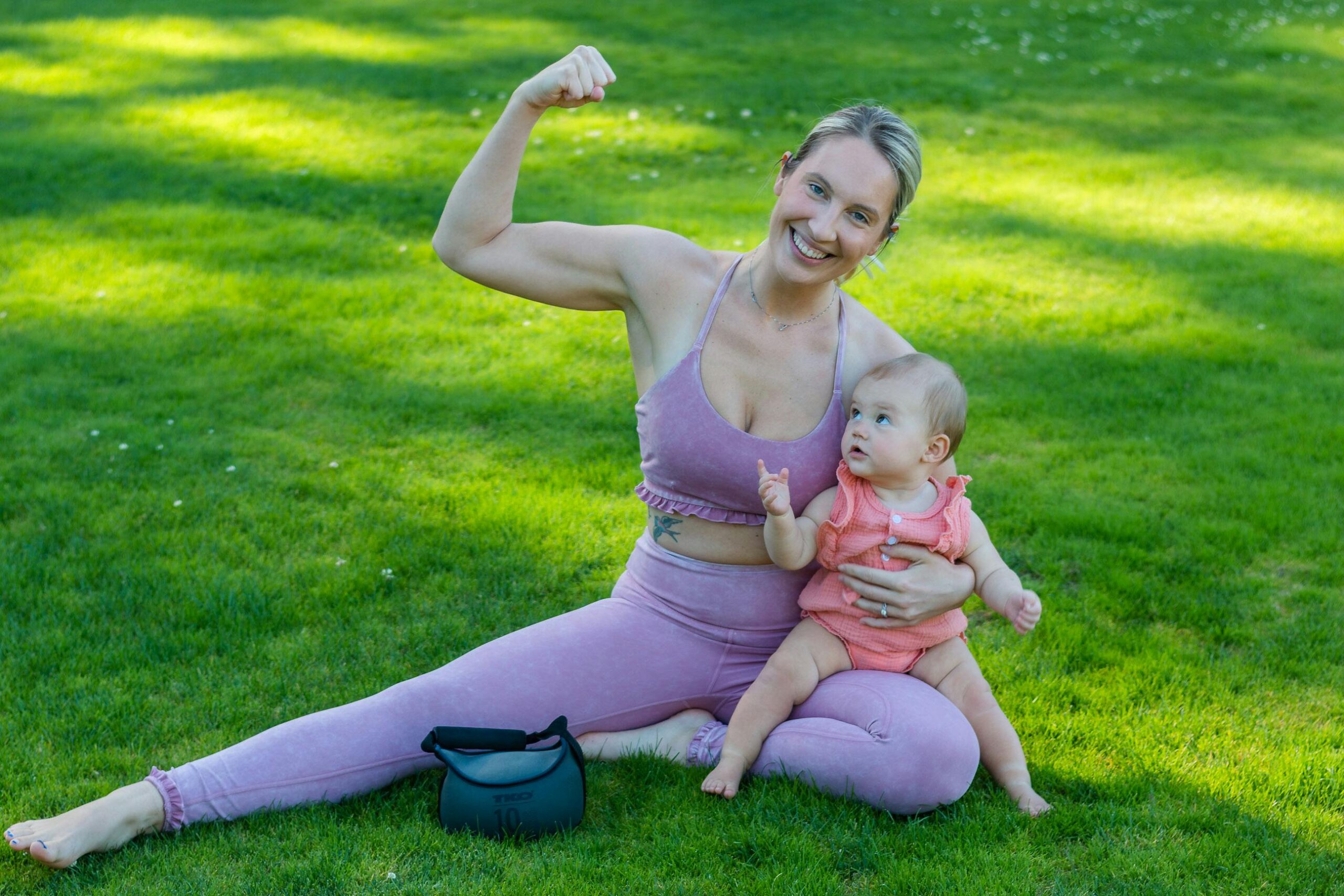 Postpartum strength training workout at home for new moms