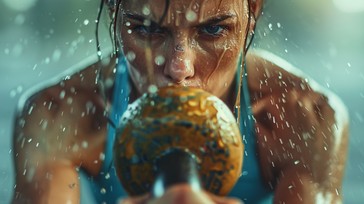 Woman who has overtrained feeling exhausted