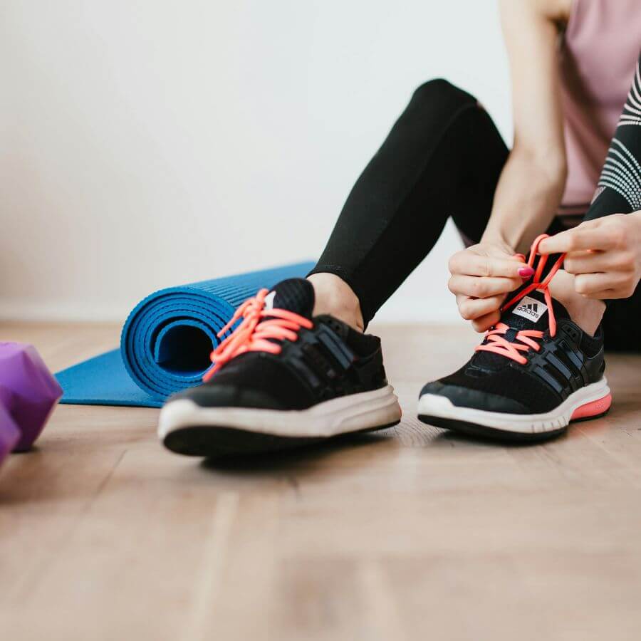 Woman preparing to start exercising again after a long break