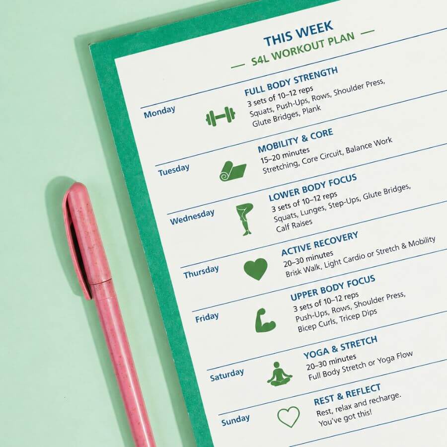 Beginner workout schedule for getting back into exercise