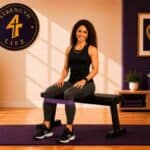 Woman over 40 doing strength training with knee pain modifications