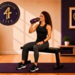 Woman getting ready to restart her fitness journey at home